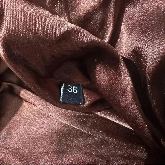 Rare! Ganni 100% lamb leather burgundy high waisted shorts sz 36 FR US 4 fall - Picture 11 of 14